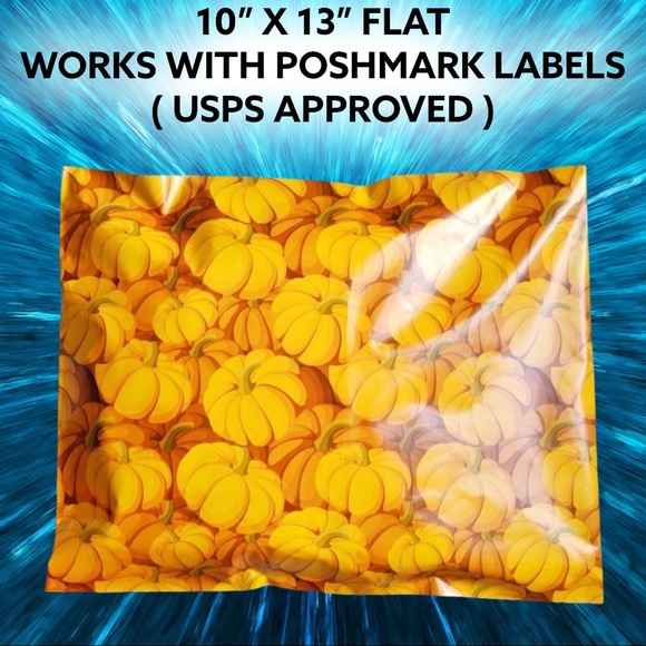 50 10X13 Pumpkin Poly Mailers Shipping Envelopes Bags PRICE IS FIRM Fall - Picture 7 of 10